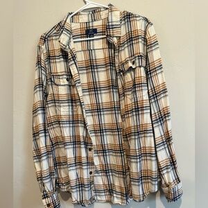 George Tan and Blue Checkered Shirt